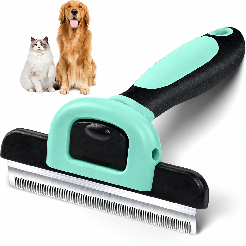 Dual Edge Grooming Tool With Comfortable Grip For Dogs Cats And Long Hair Pets
