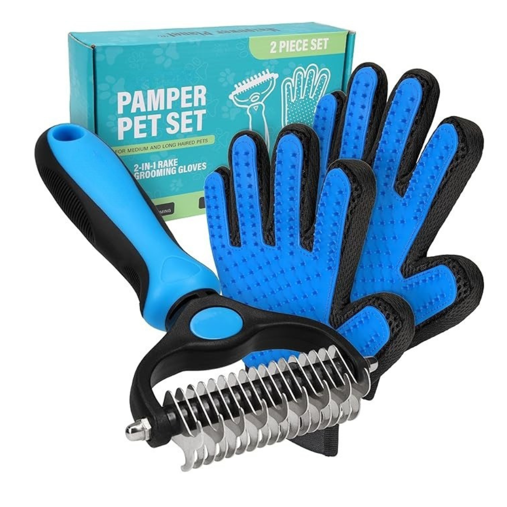 Extra Wide Double Sided Shedding And Dematting Rake For Pet