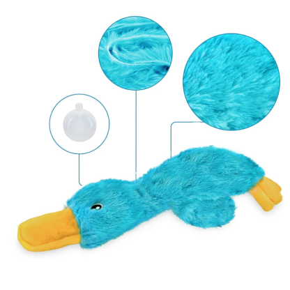 Crinkle Duck Shaped Dog Toy  With Squeaker-Ziggy Dog Training Collar