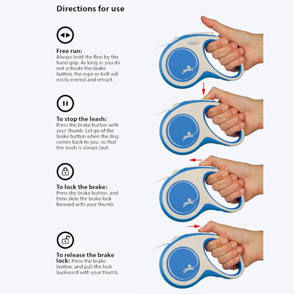 Classic Tape Retractable Dog Leash-Ziggy Dog Training Collar