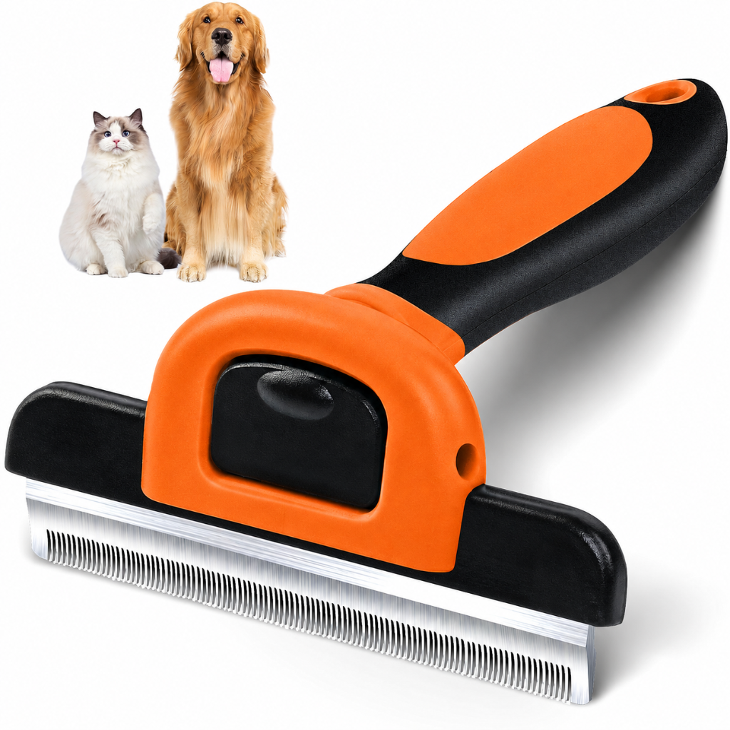 Dual Edge Grooming Tool With Comfortable Grip For Dogs Cats And Long Hair Pets