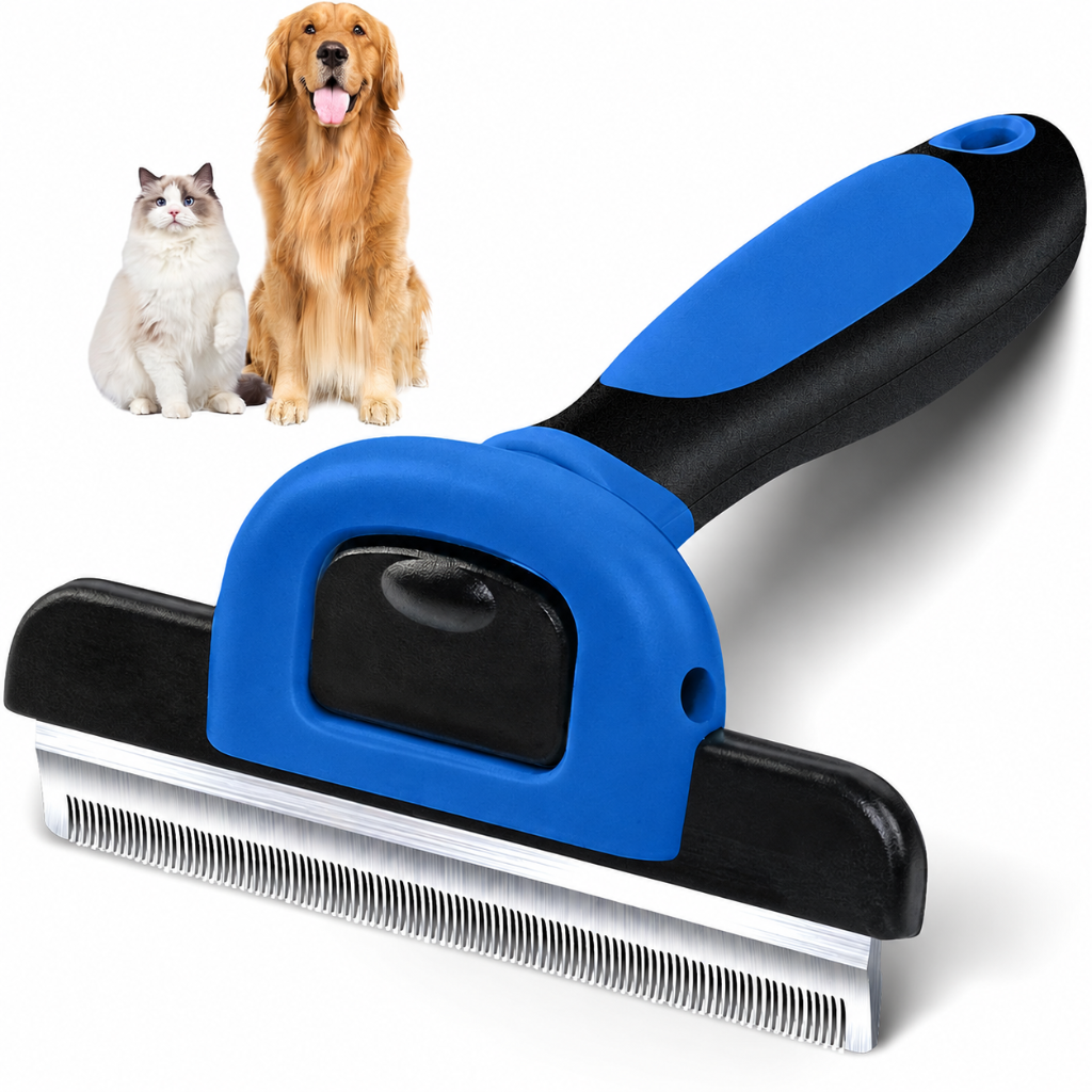 Dual Edge Grooming Tool With Comfortable Grip For Dogs Cats And Long Hair Pets