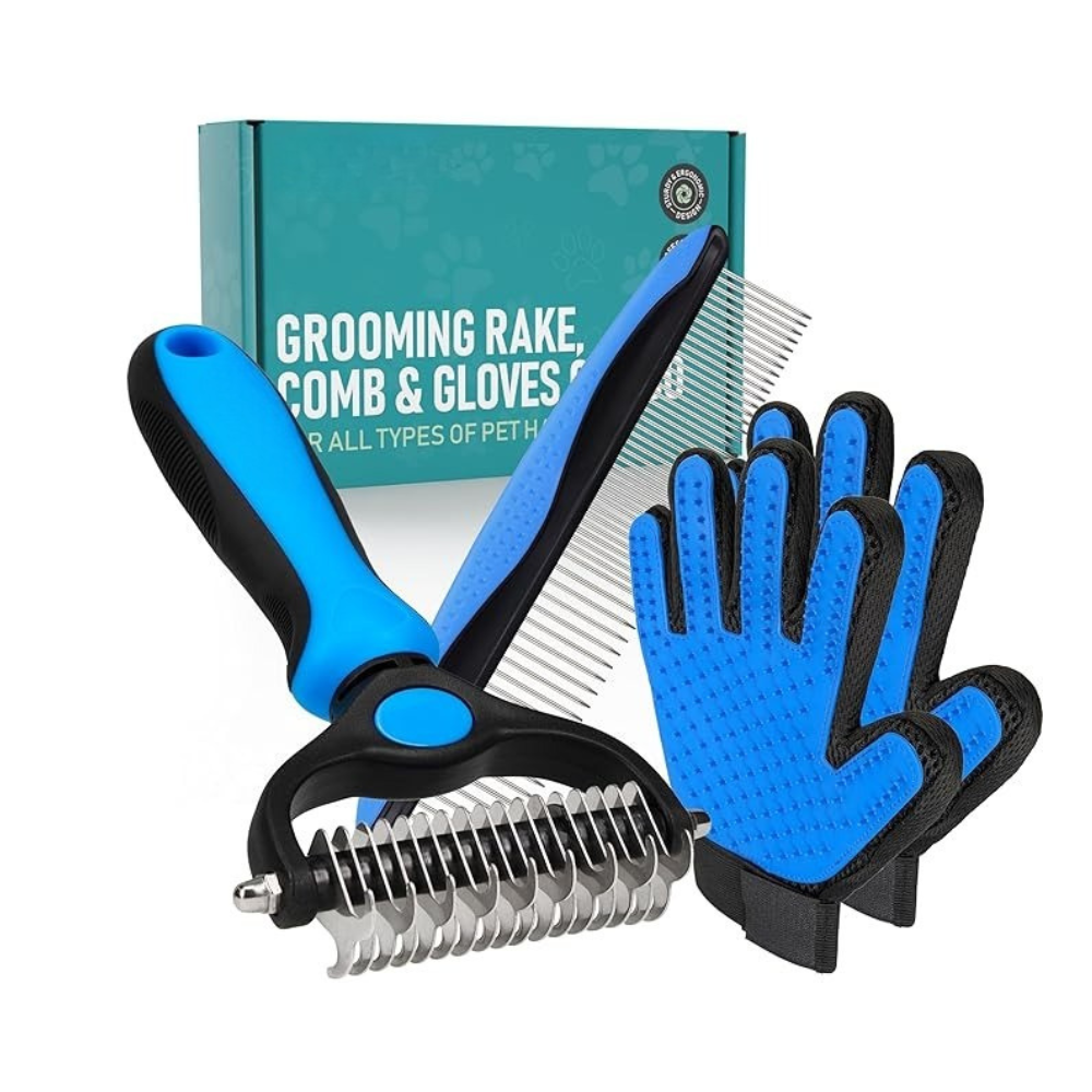 Extra Wide Double Sided Shedding And Dematting Rake For Pet