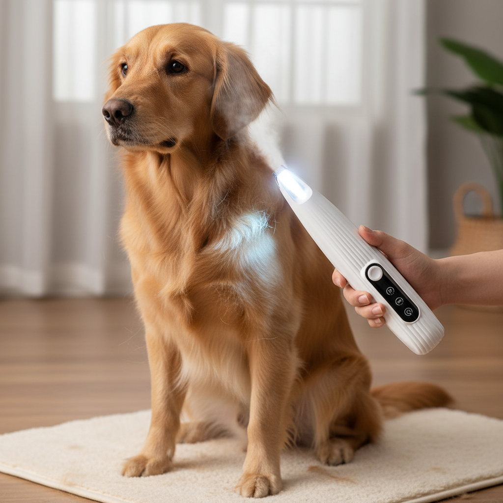 Electric Pet Grooming Trimmer For Dogs With Built In Light