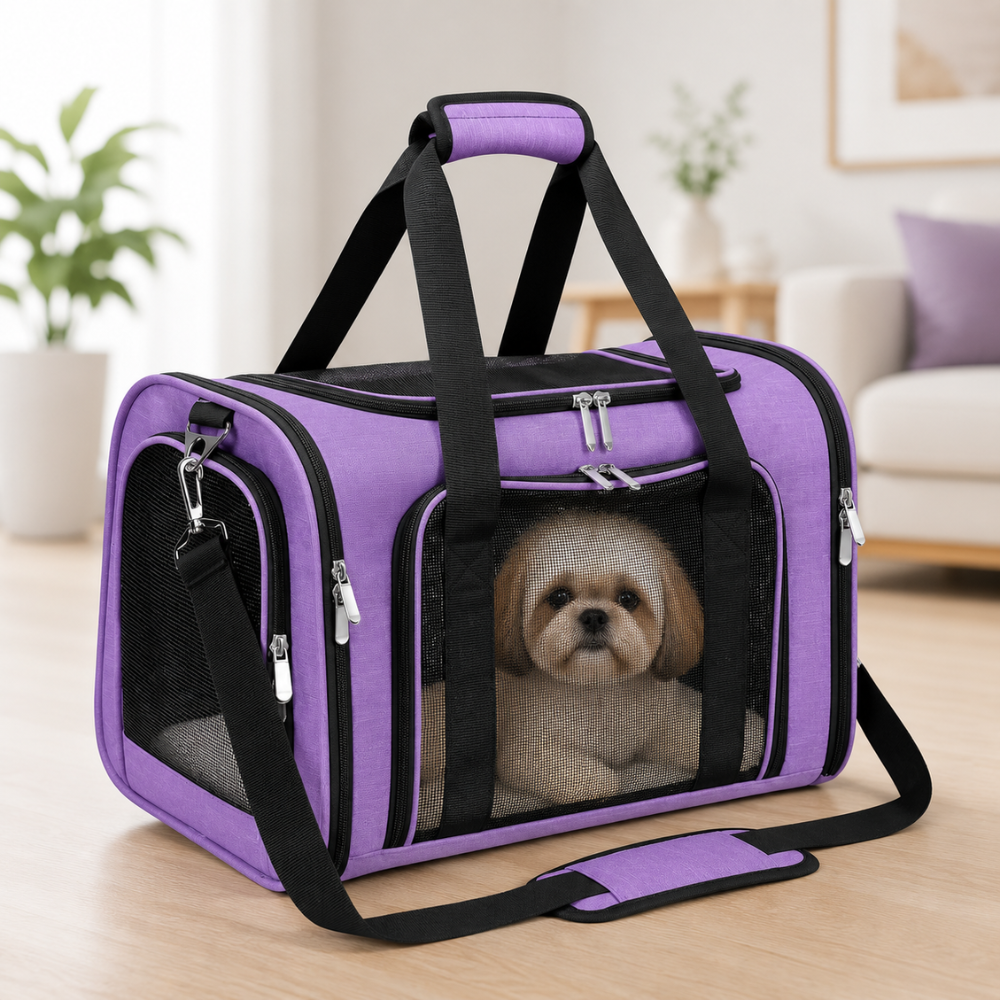 Mesh Travel Soft Sided Cat Dog Pet Carrier Collapsible Pets For Dogs