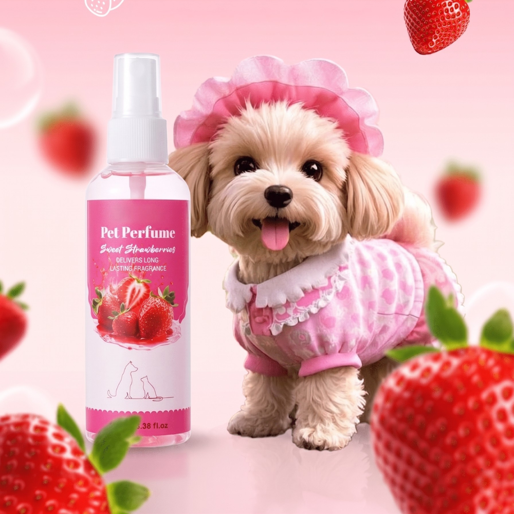 Strawberry Fragrance Pet Perfume Spray For Cats And Dogs Daily Use