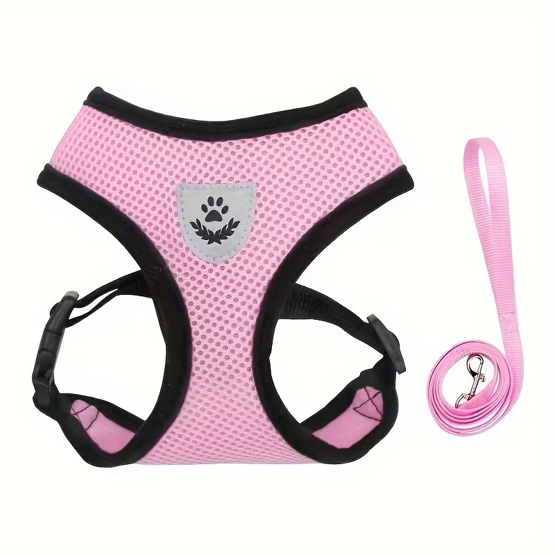 Adjustable Dog Harness With Reflective Leash