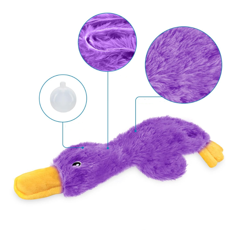 Crinkle Duck Shaped Dog Toy  With Squeaker-Ziggy Dog Training Collar