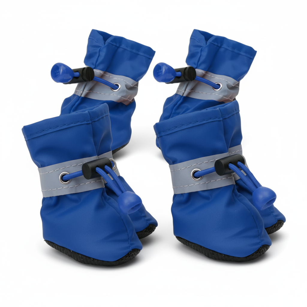 4 Piece Water Resistant Dog Paw Protector Shoes