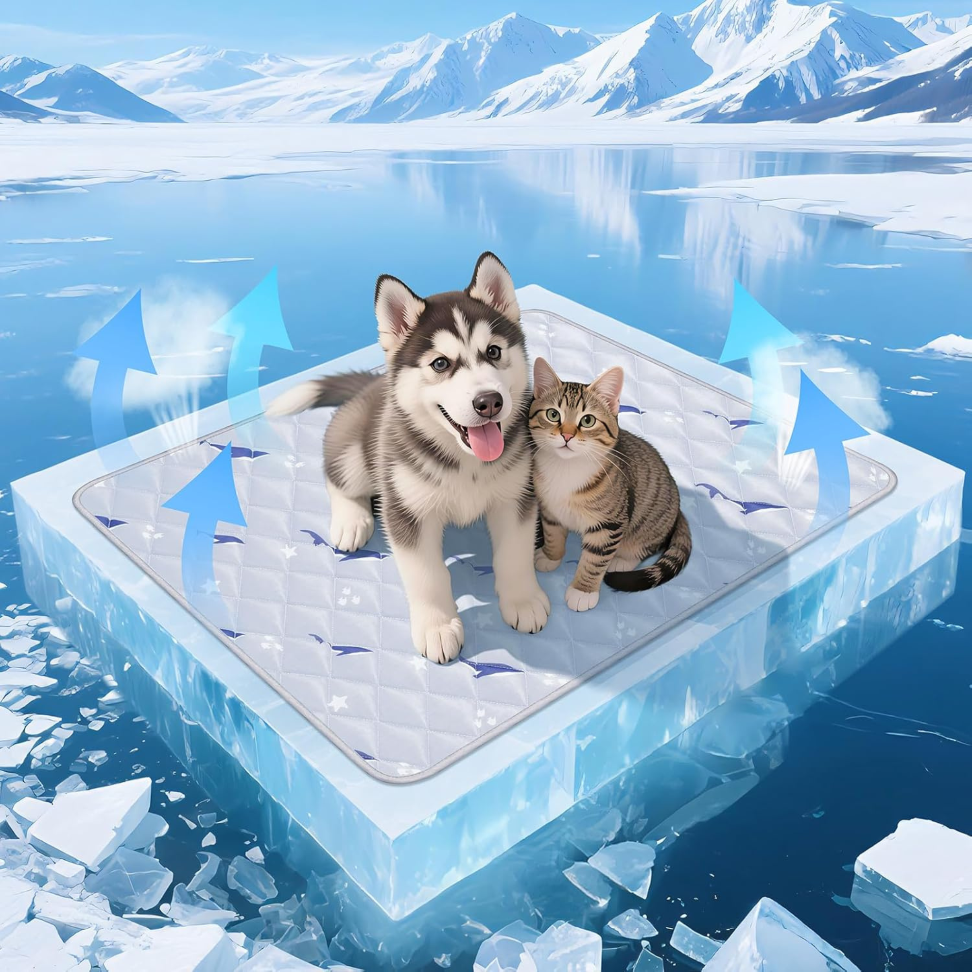 Cooling Pet Pad With Washable Breathable Surface