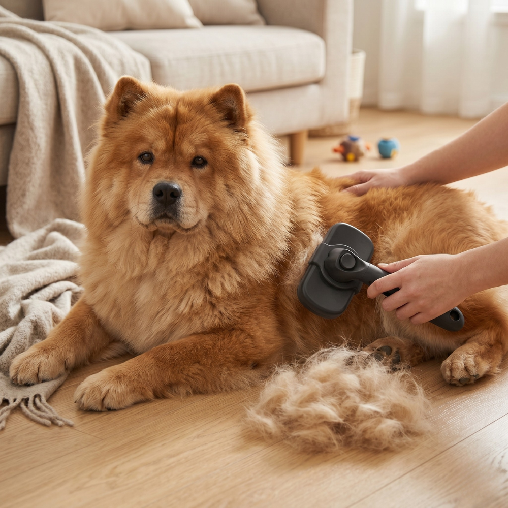 Pet Grooming Brush With Hair Removal And Deshedding Tool