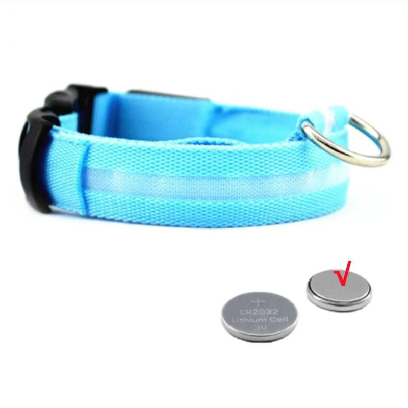 Adjustable LED Flashing Glowing Dog Collar-Ziggy Dog Training Collar