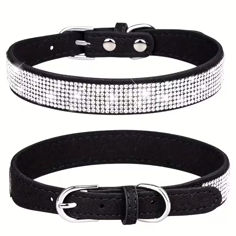 Adjustable Rhinestone Dog Collar