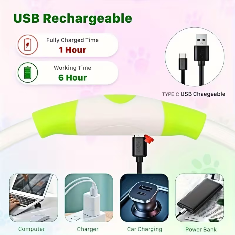 LED Dog Collar With Adjustable Light