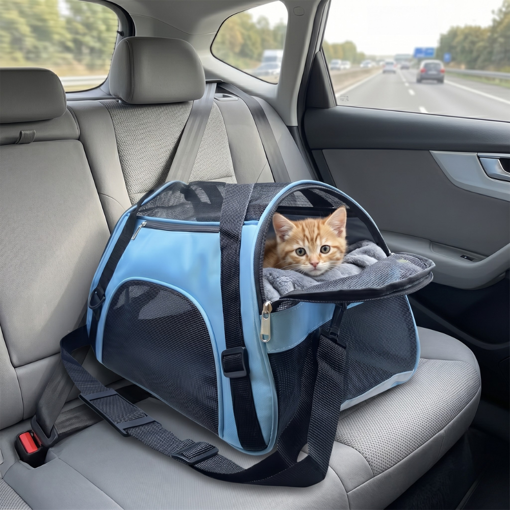 Foldable Airline Approved Soft Sided Carrier Travel Bag For Cat And Dogs