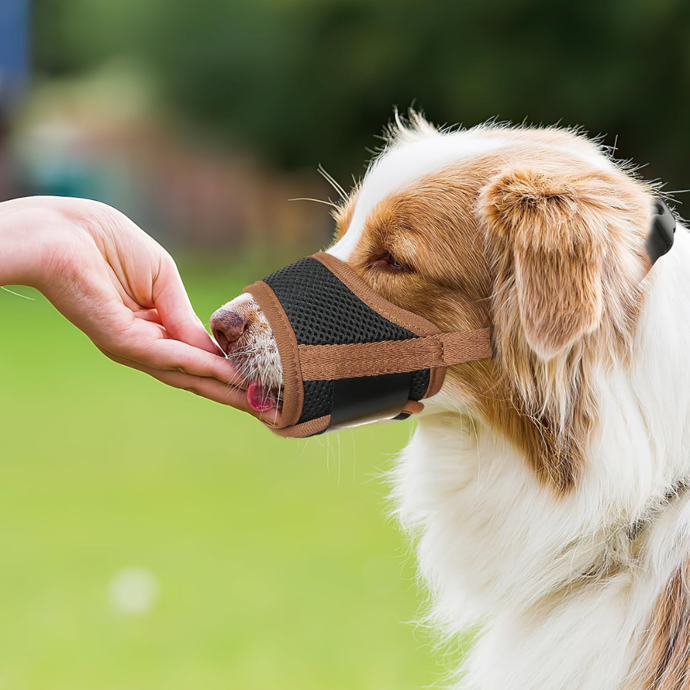 Dog Muzzle Soft Nylon Adjustable Pet Muzzle For Small Medium Large Dogs