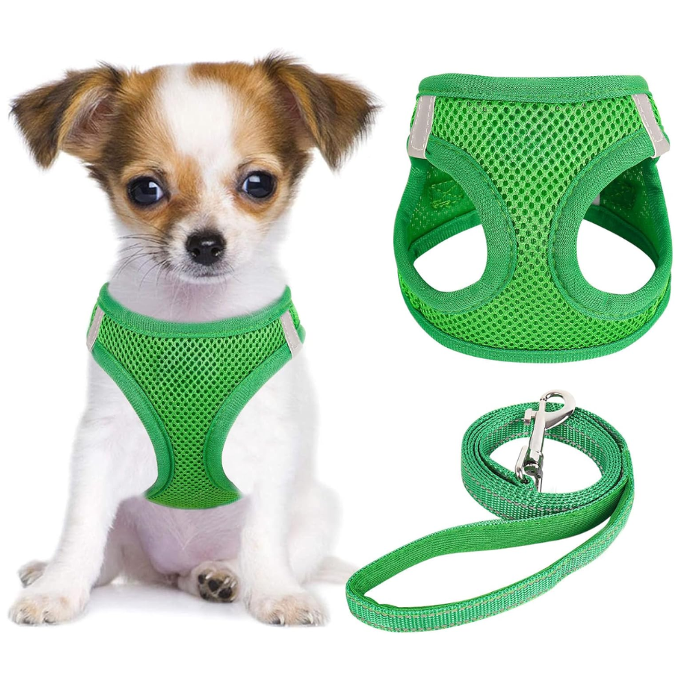 Dog Harness and Leash Set No Pull Mesh Reflective Vest For Pets