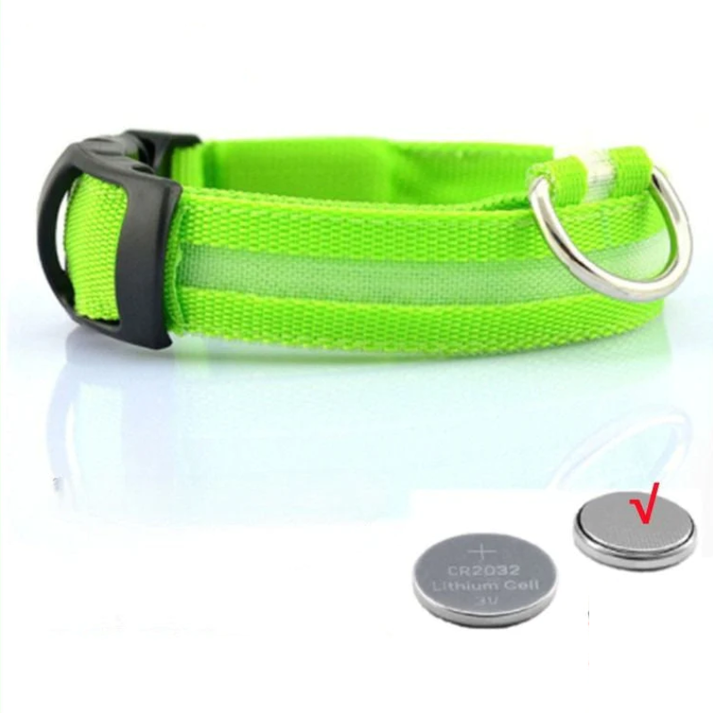 Adjustable LED Flashing Glowing Dog Collar-Ziggy Dog Training Collar
