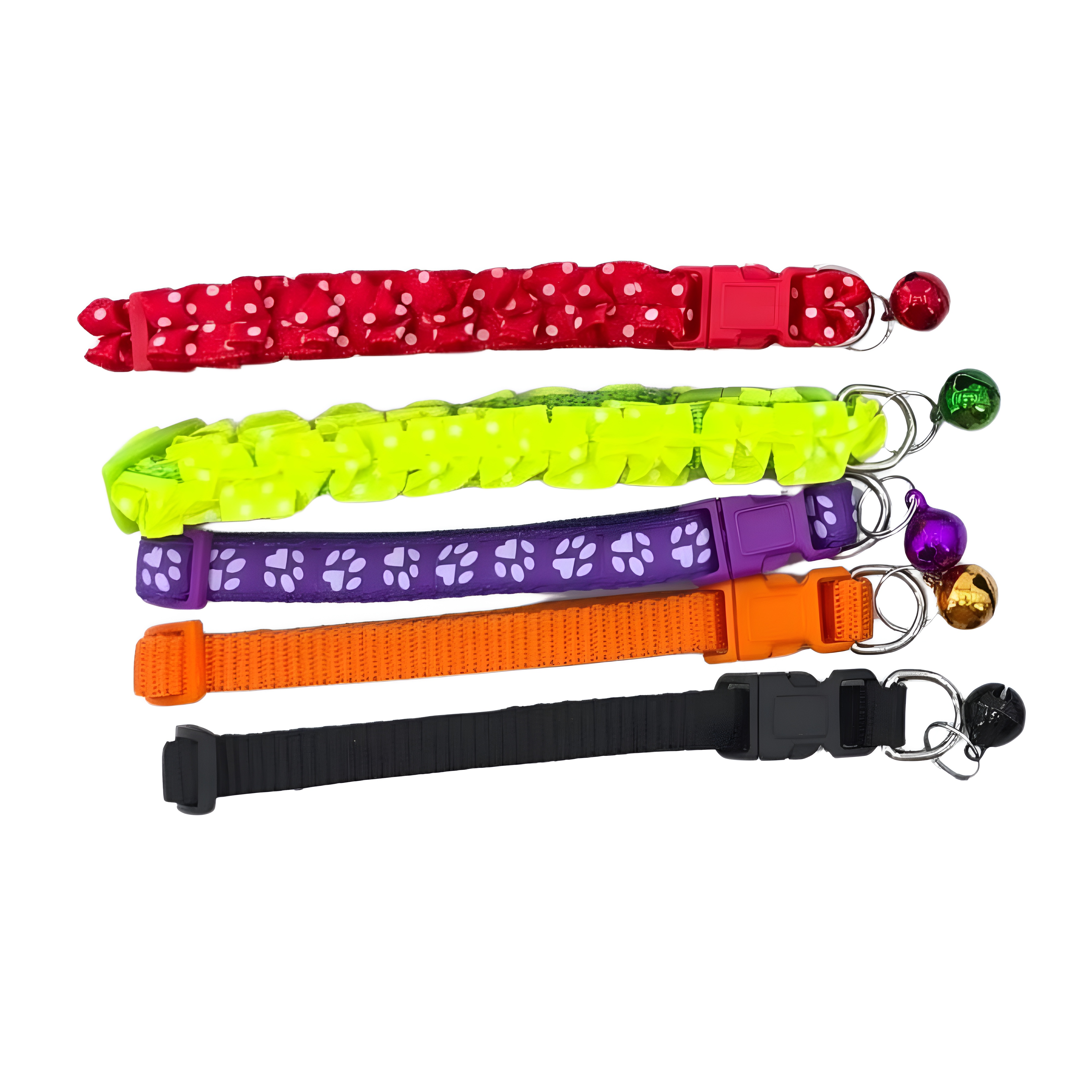 10 Piece Of Adjustable Pet Collars With Assorted Colors And Styles