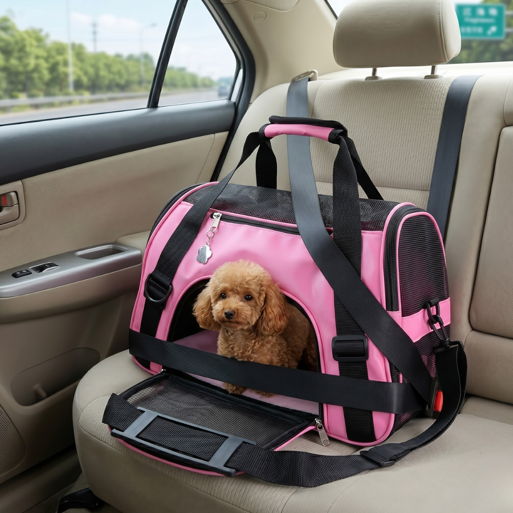 Foldable Airline Approved Soft Sided Carrier Travel Bag For Cat And Dogs