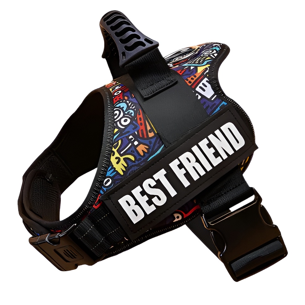 Large Dog Harness Reflective No Pull Adjustable Vest