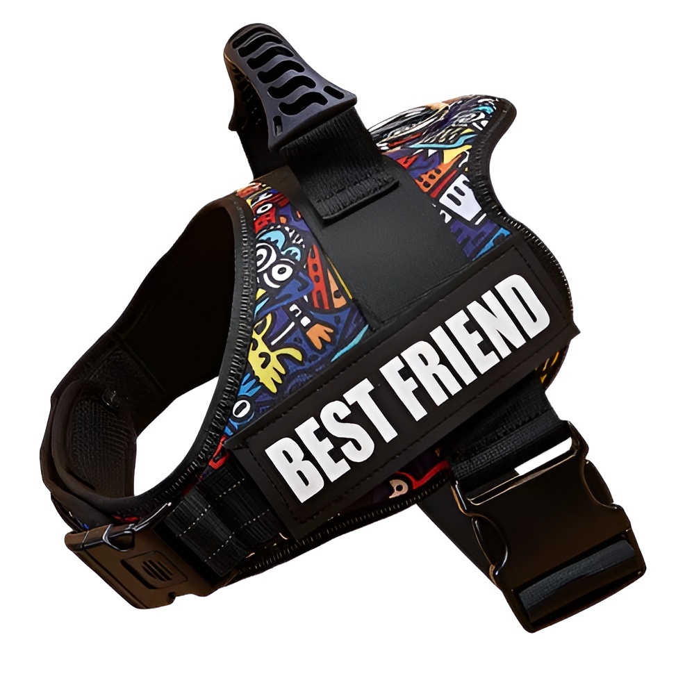 Large Dog Harness Reflective No Pull Adjustable Vest