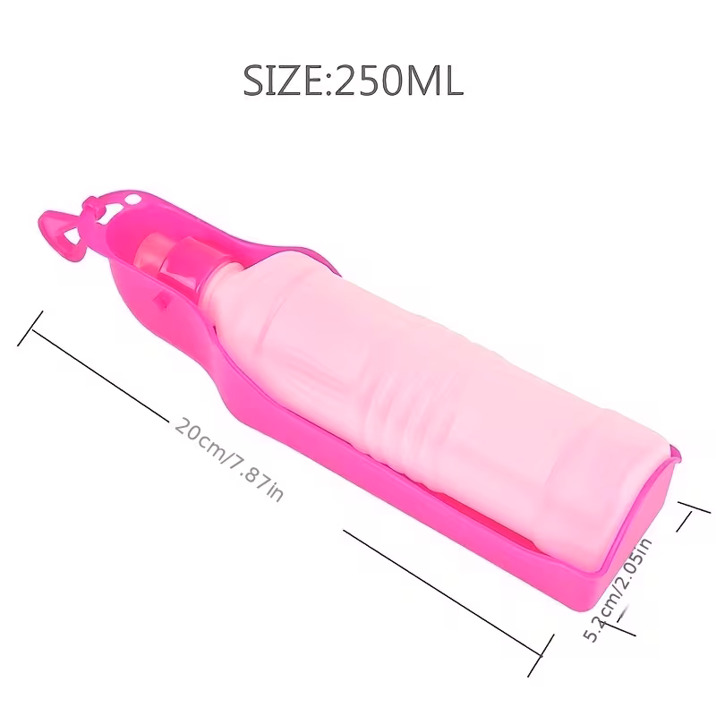 250ml 500ml foldable water bottle for dogs portable plastic water dispenser outdoor dog water feeder 1