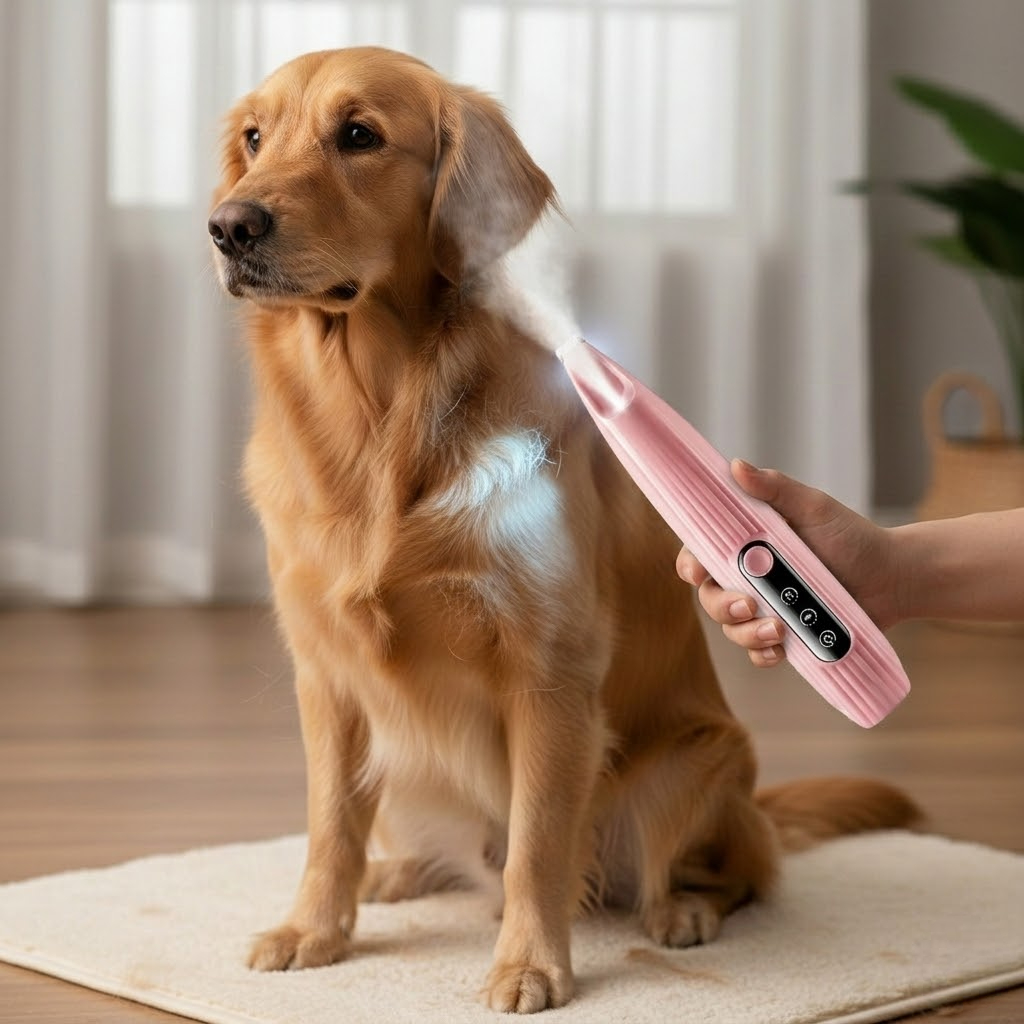 Electric Pet Grooming Trimmer For Dogs With Built In Light