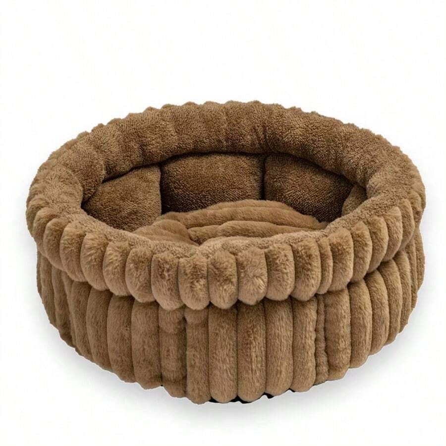 Round Plush Cat And Small Dog Be