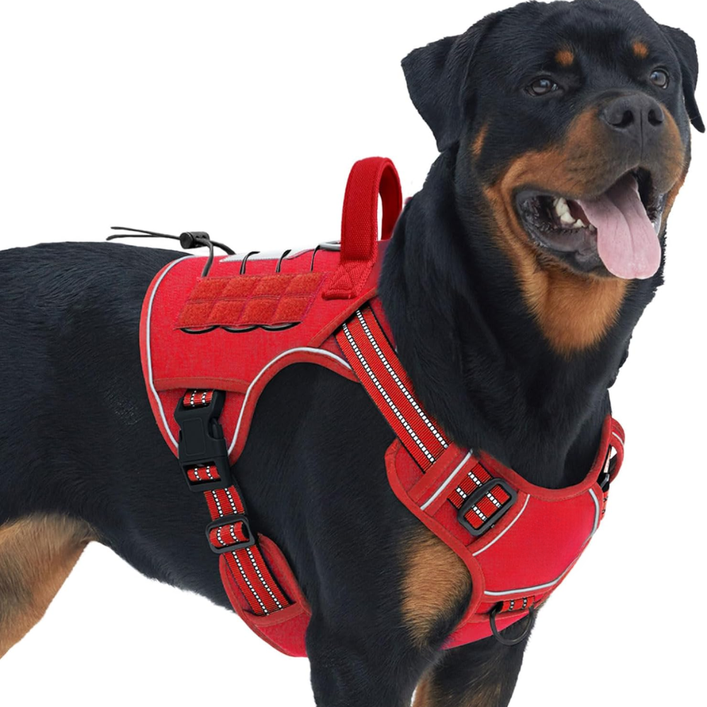 Tactical Dog Harness No Pull Adjustable Reflective Vest