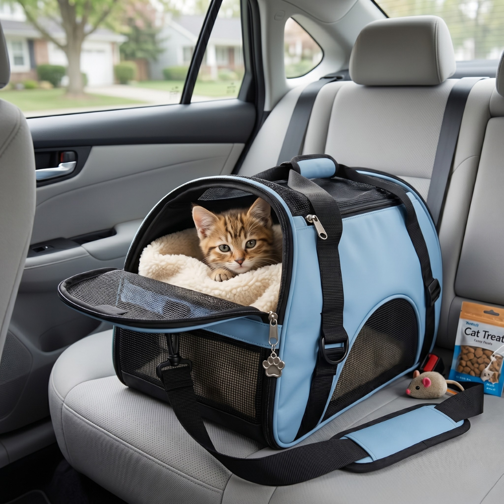 Foldable Airline Approved Soft Sided Carrier Travel Bag For Cat And Dogs