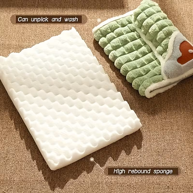 1 mat universal kennel sleeping nest with winter removable and washable floor mat dog sleeping mat pet soft spine protection dog bed 8