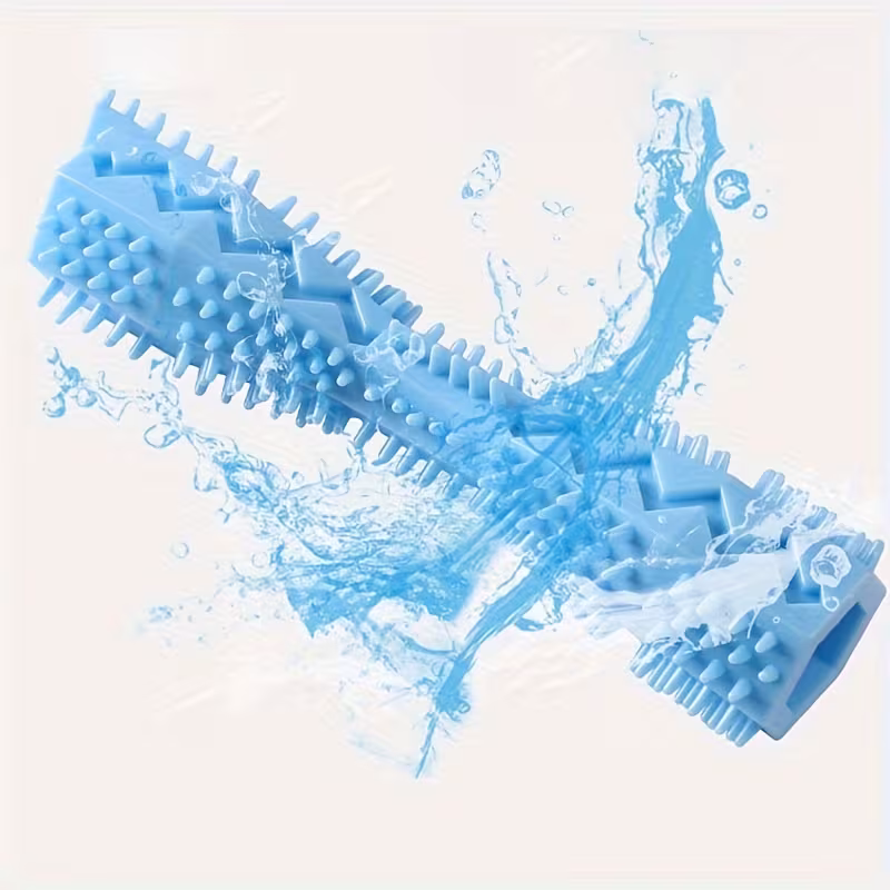 dog toothbrush toy soft rubber molar stick for interactive cleaning chewing 7