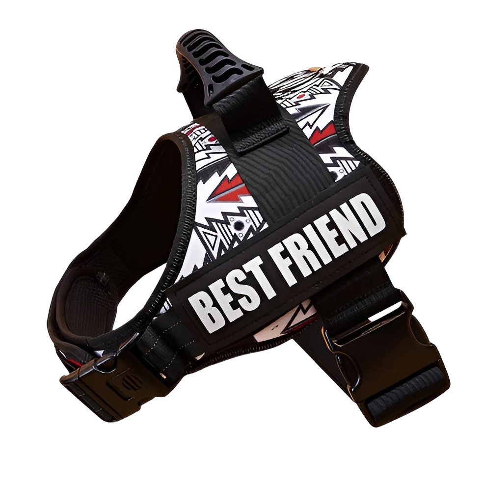 Large Dog Harness Reflective No Pull Adjustable Vest