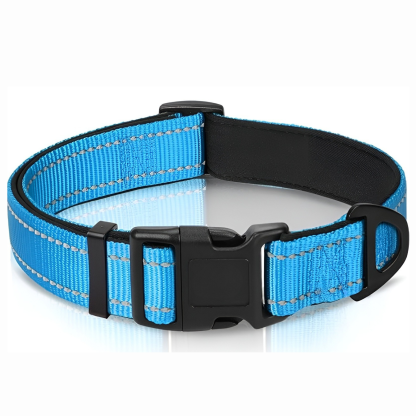 Neoprene Padded Nylon Reflective Dog Collar