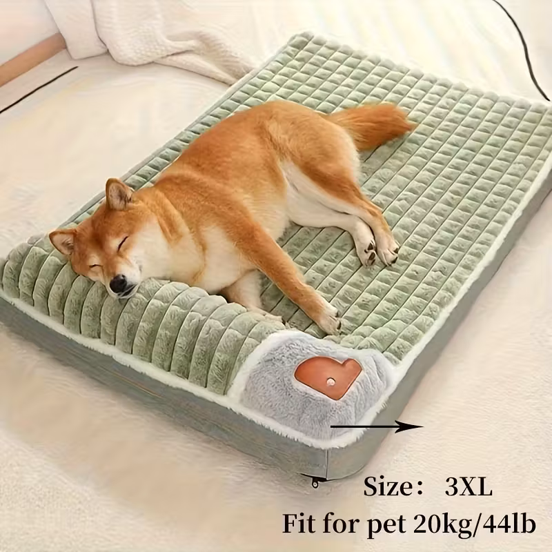 1 mat universal kennel sleeping nest with winter removable and washable floor mat dog sleeping mat pet soft spine protection dog bed 0