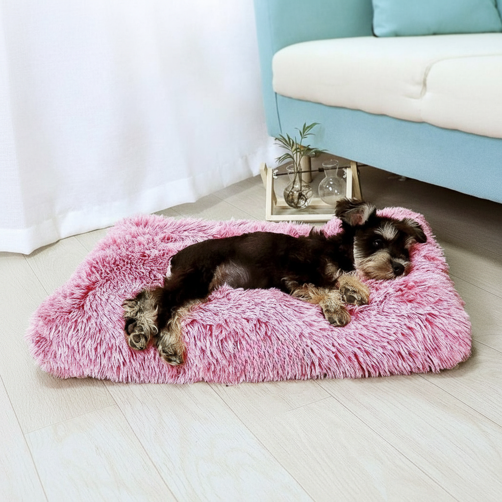 Fluffy Anti Slip Washable Plush Pet Bed 