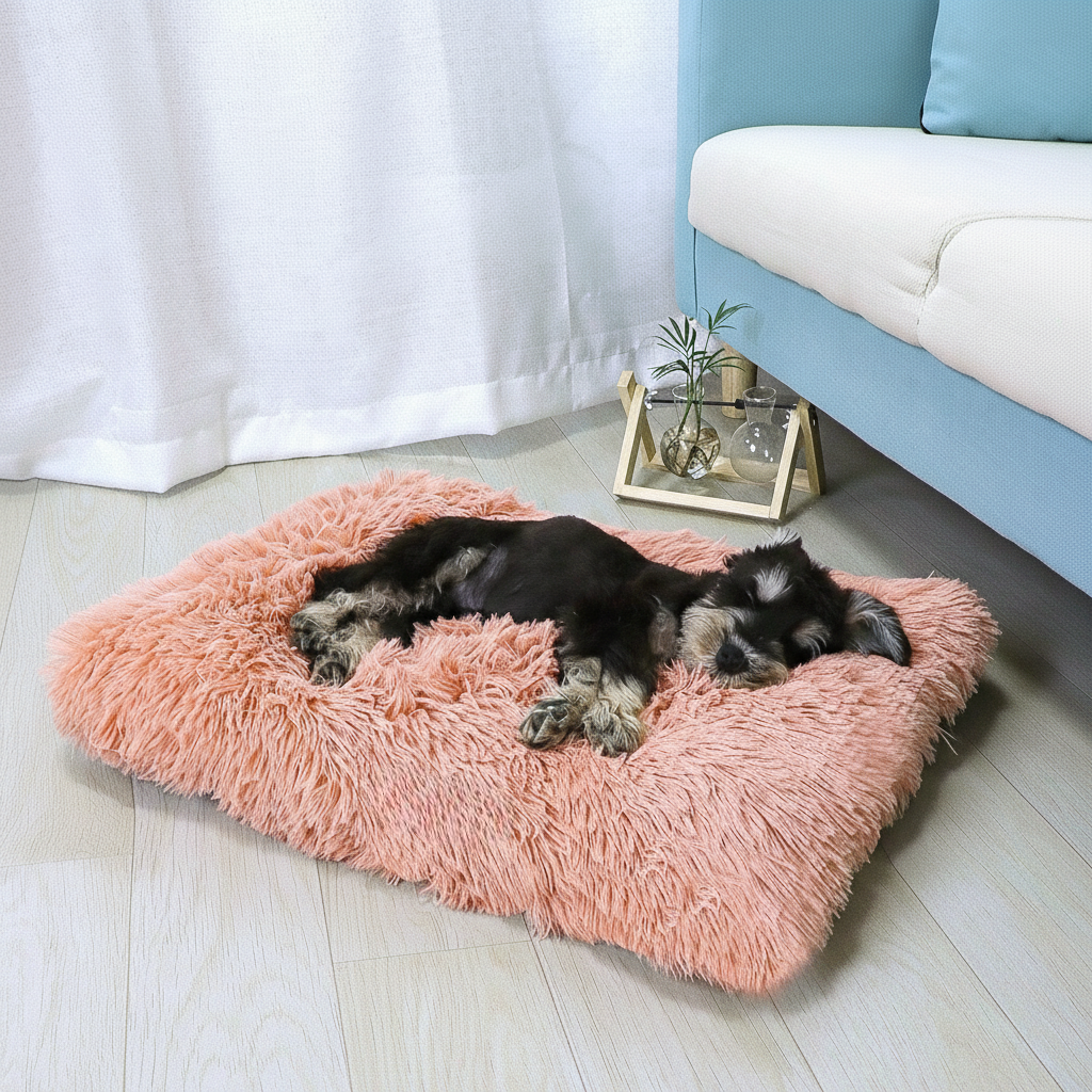 Fluffy Anti Slip Washable Plush Pet Bed 