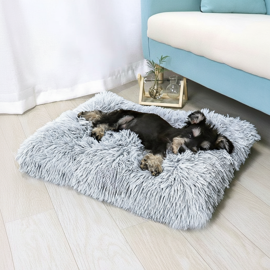 Fluffy Anti Slip Washable Plush Pet Bed 