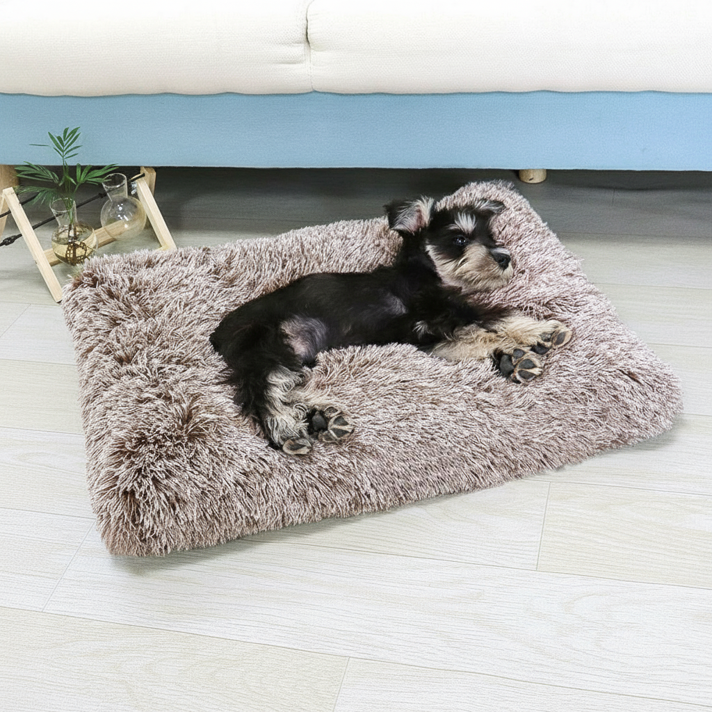 Fluffy Anti Slip Washable Plush Pet Bed 
