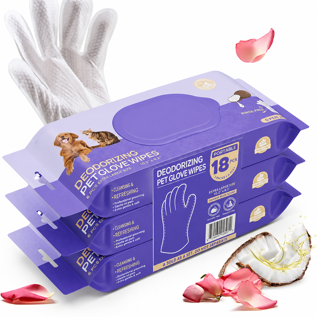 Disposable Dog Grooming Wipes For Cleaning