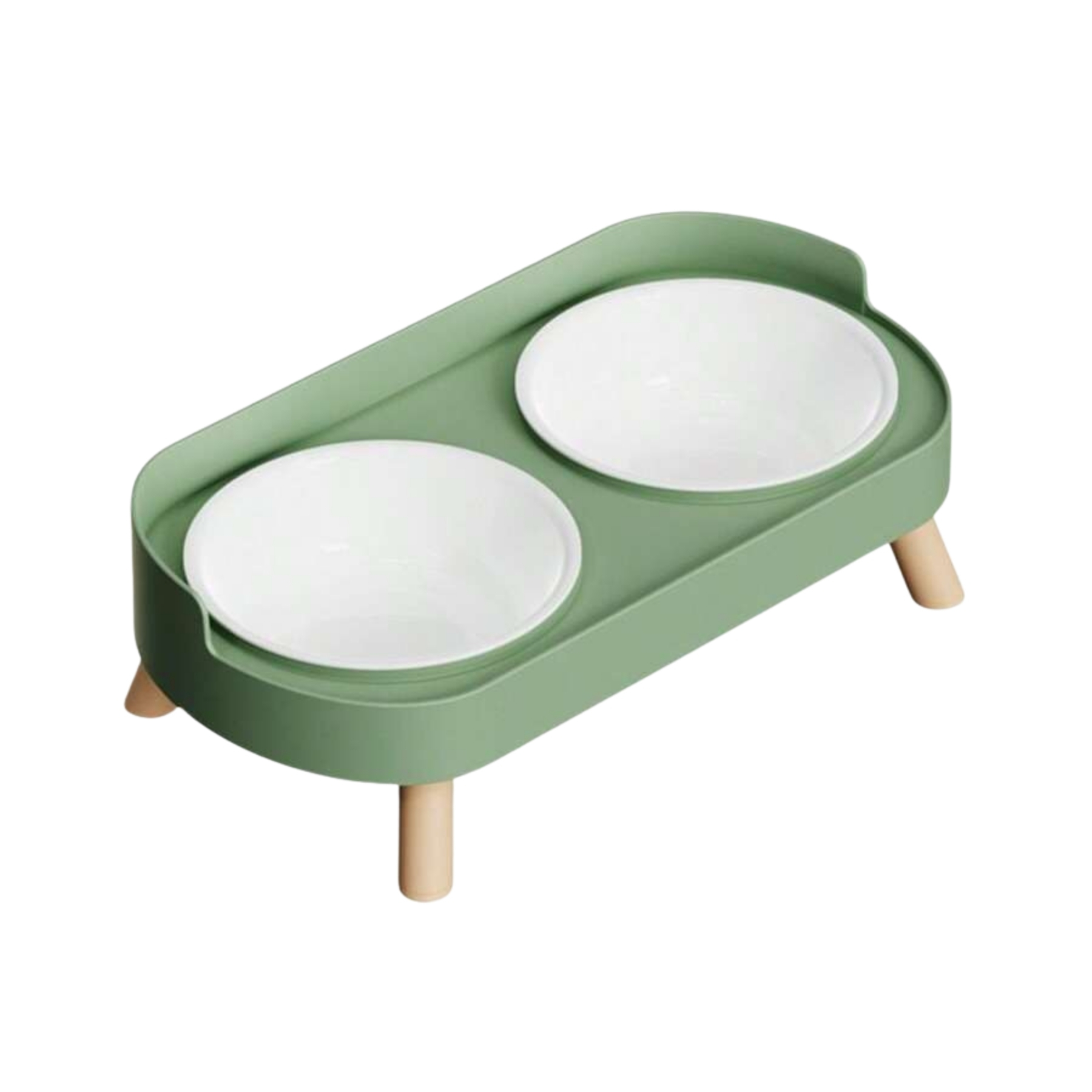 Elevated Double Pet Bowl Set With Stand Stainless Steel Food And Water Bowls