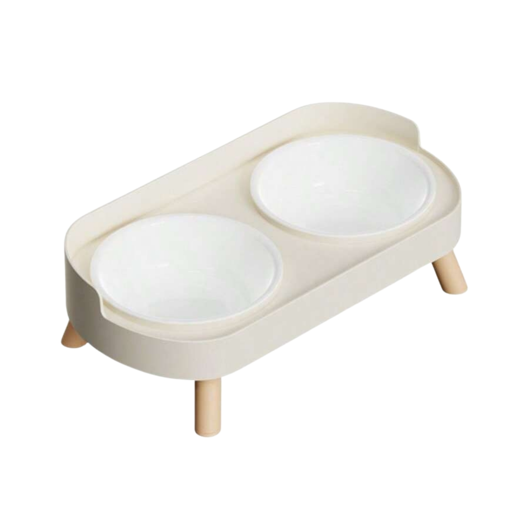 Elevated Double Pet Bowl Set With Stand Stainless Steel Food And Water Bowls