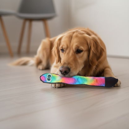 Long Snake Plush Dog Toy With Squeaker And Bite Resistant Design