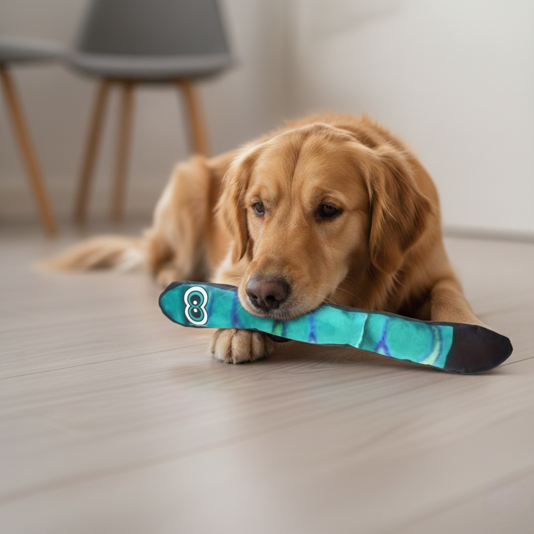 Long Snake Plush Dog Toy With Squeaker And Bite Resistant Design