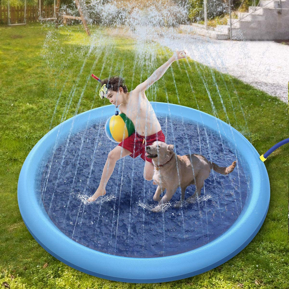 Foldable Pet Water Spray Tub