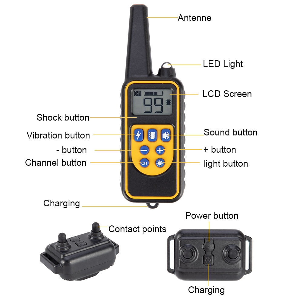 Ziggy Long Range Electric Dog Training Collar With Beep, Vibrate and No Harm Shock-Ziggy Dog Training Collar
