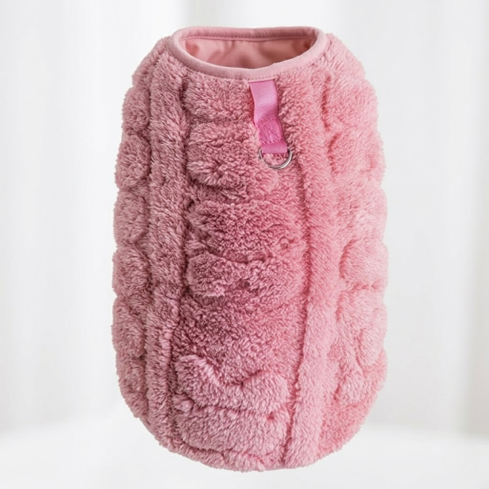 Cozy Flannelette Dog Vest With Harness Loop