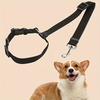 Pet Car Safety Seat Belt With Adjustable Dog Harness Strap