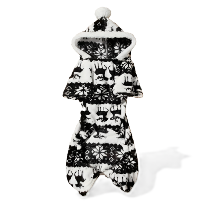 Pet Christmas Reindeer Hooded Pajama Jumpsuit For Dogs